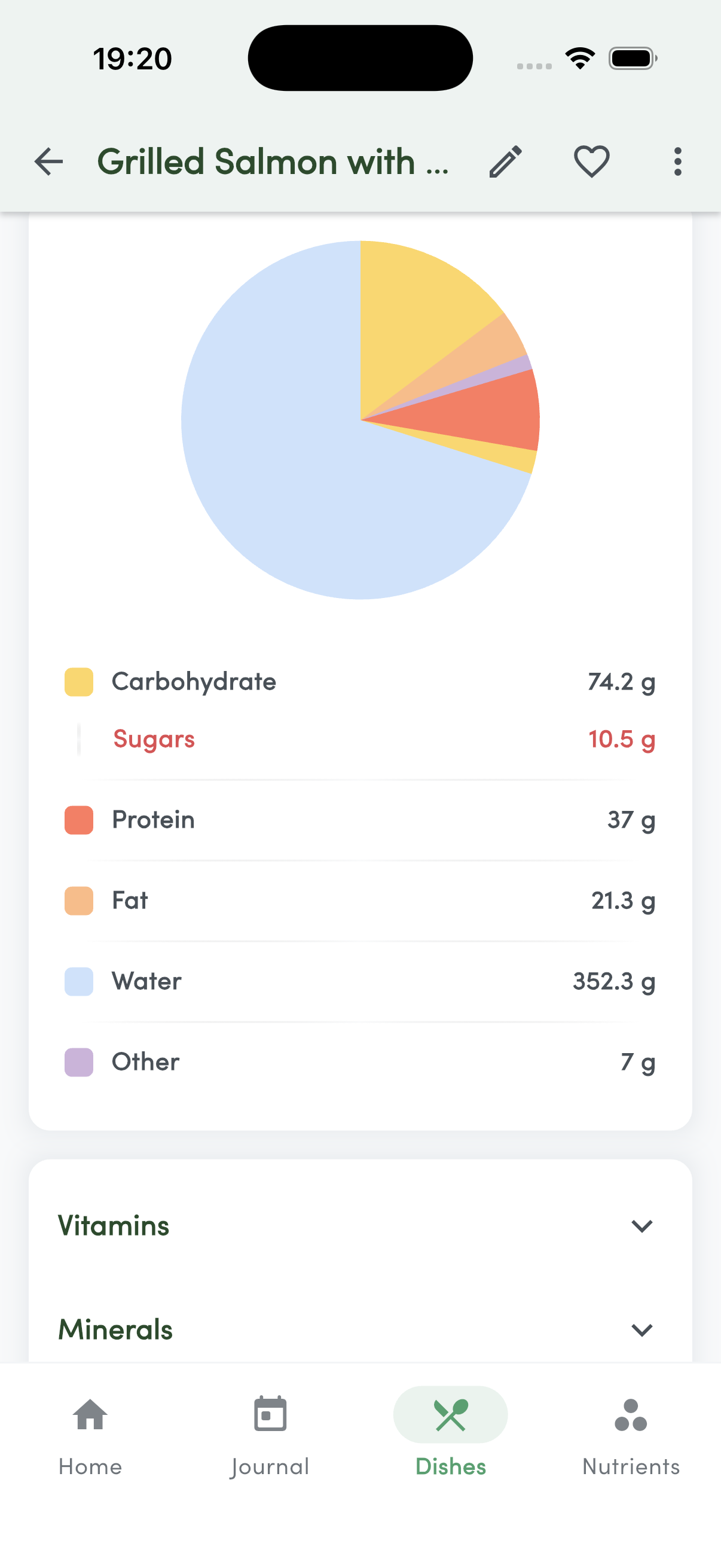 Nutrina app screenshot